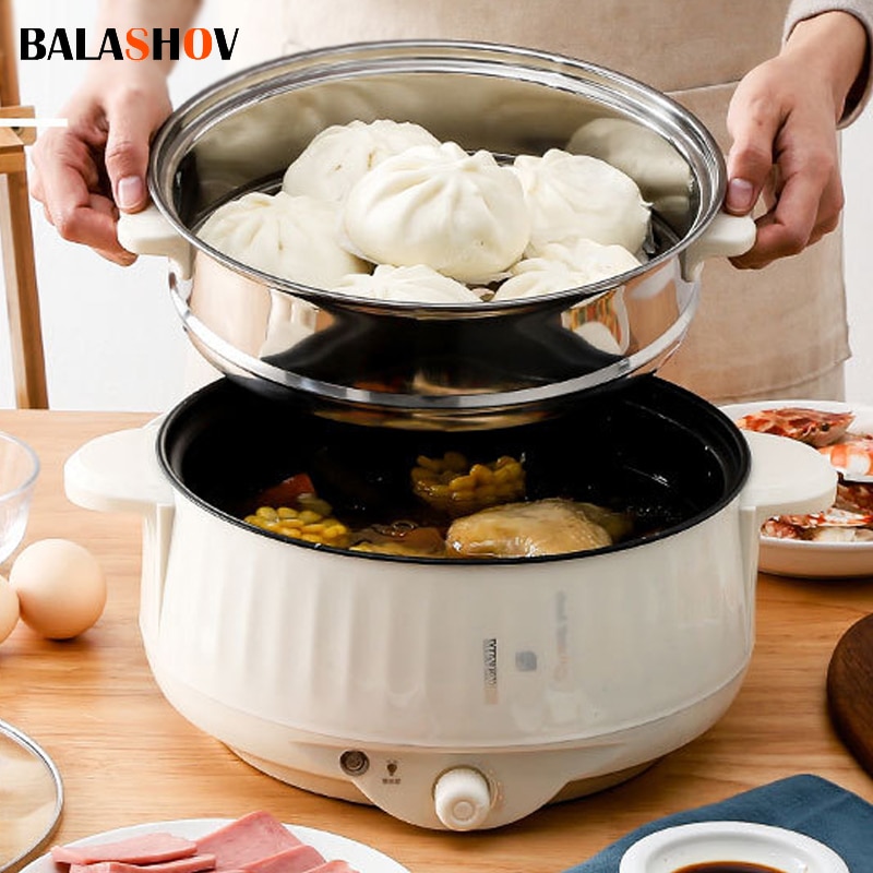 Slow Cooker Ceramic - 220V çok ocaklar tek/çift katmanlı elektrikli