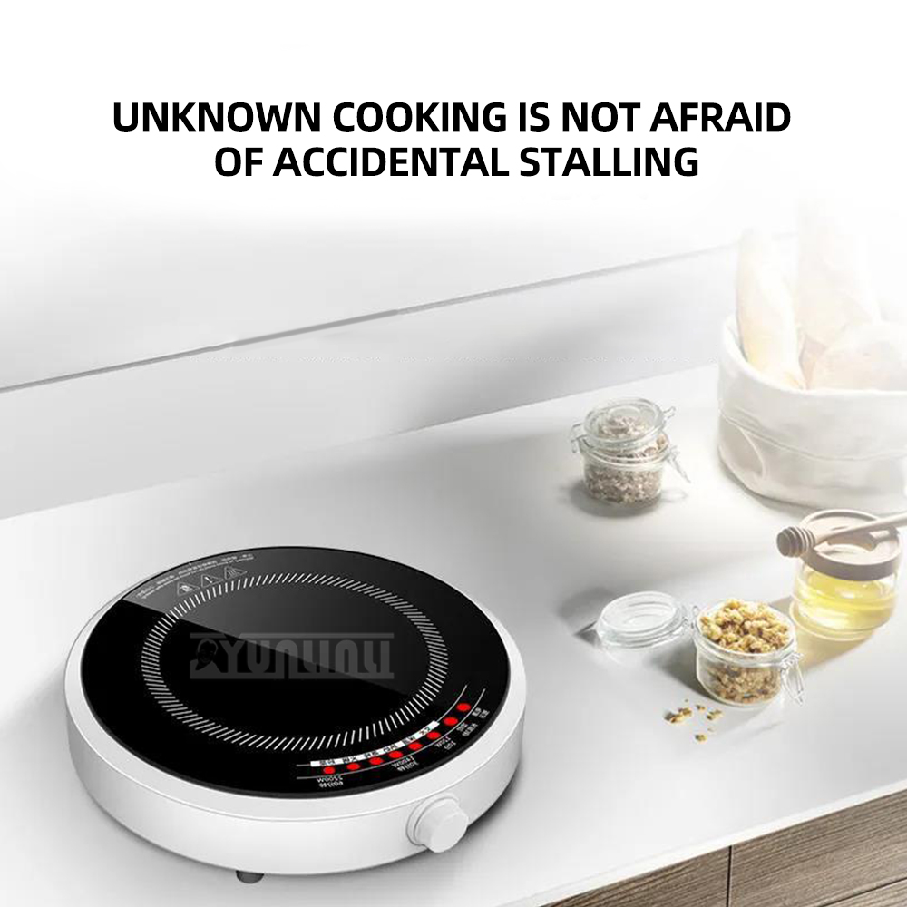 Kitchen Appliances Electric Stove - Yuvarlak Akıllı İndüksiyon Ocak Ev 2200