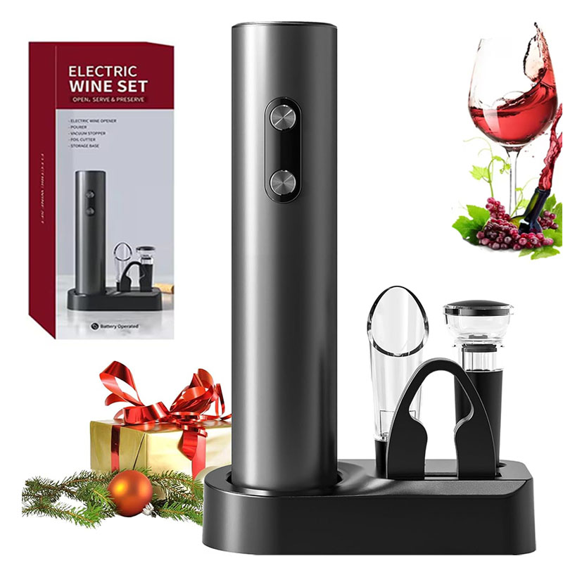 Wine Opener Electric - Otomatik Şarap Açacağı Seti Yeniden Kullanılabilir