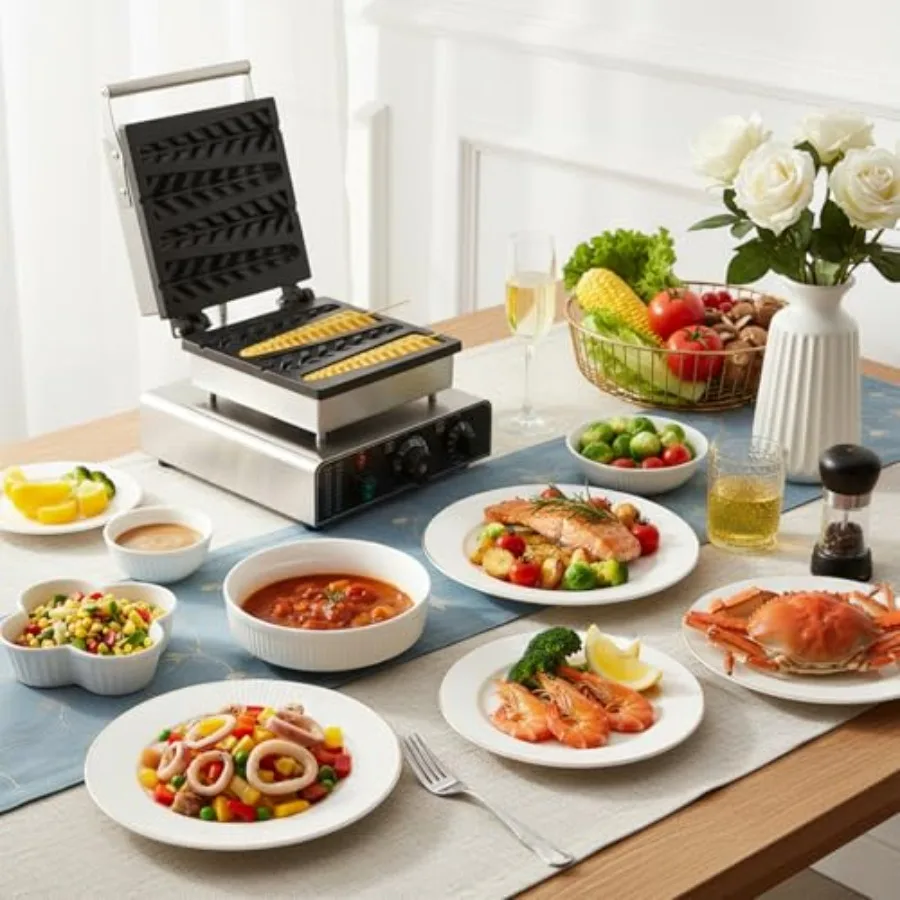 Kitchen Appliances Commercial - Ticari Waffle Makinesi 1750W Waffle Tavası