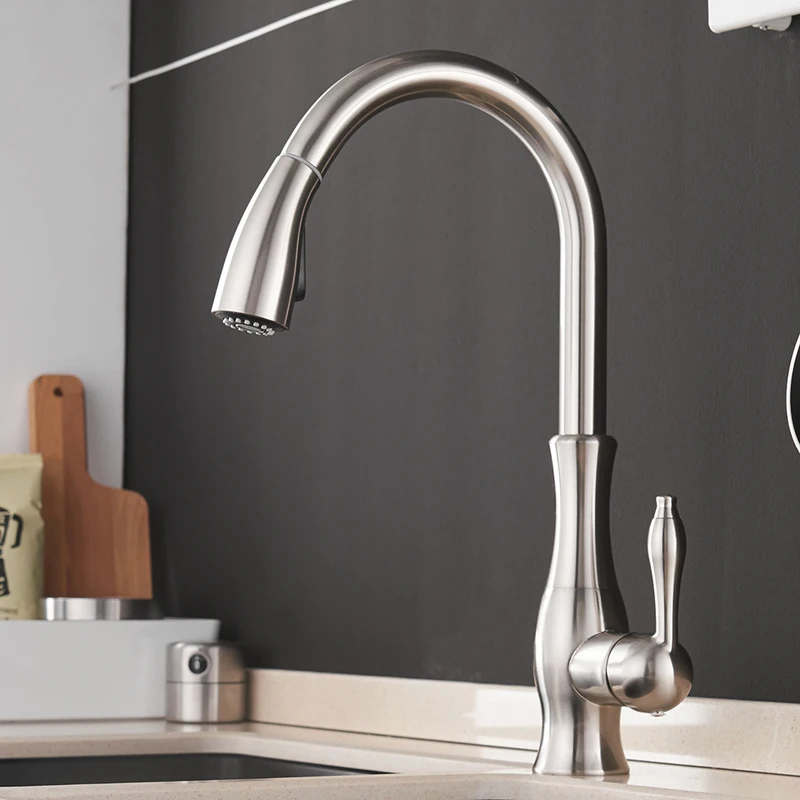 Kitchen Appliances For Sale - Mutfak Musluğu Gümüş Tek kollu Çekilebilir