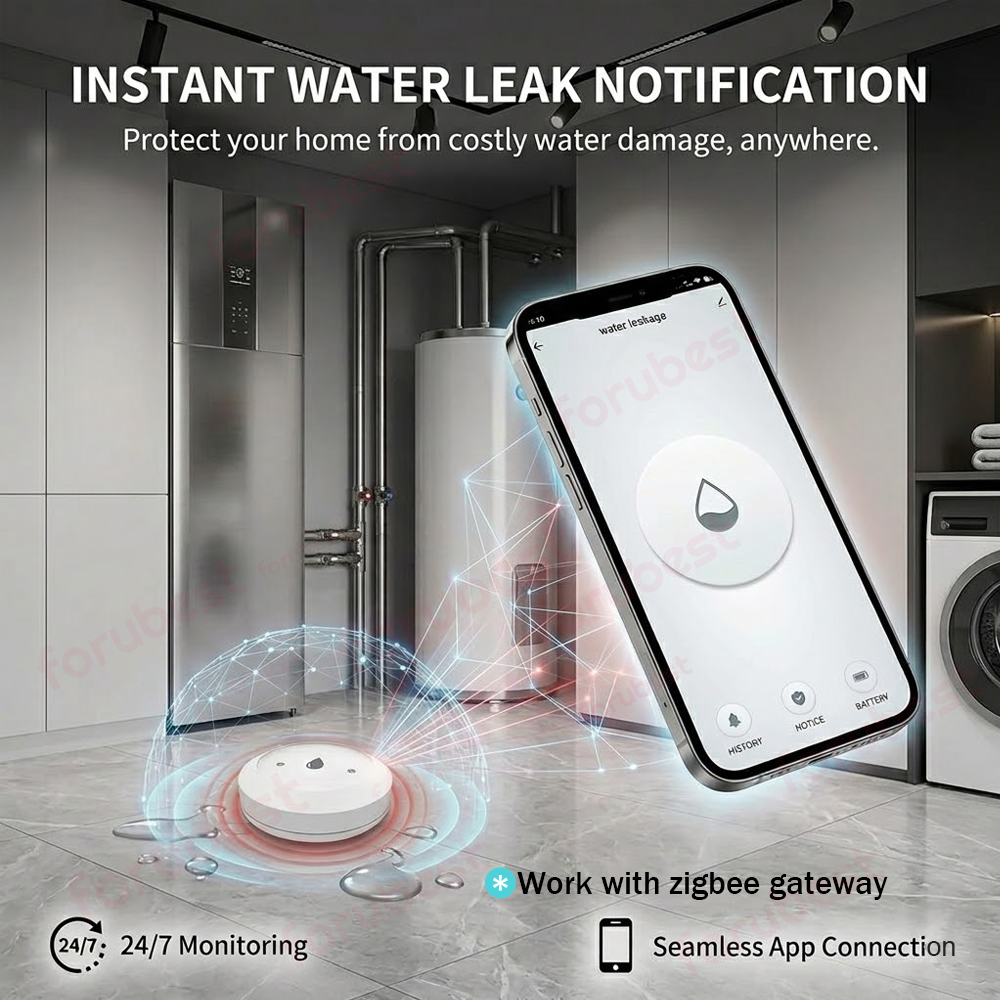 Zigbee Su Sensörü Kaçak Su Bas - Kitchen Appliances Video incelemesi ve fiyatı