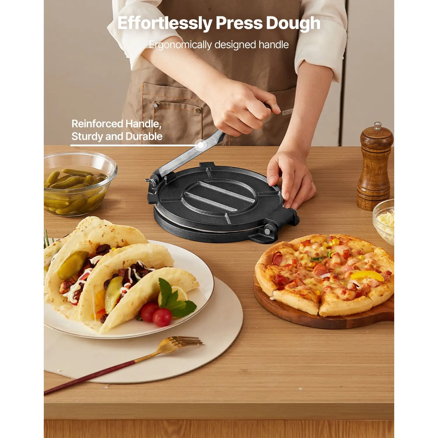Tortilla Presi, 10 İnç Dökme D - Tortilla Press Cast incelemesi ve fiyatı