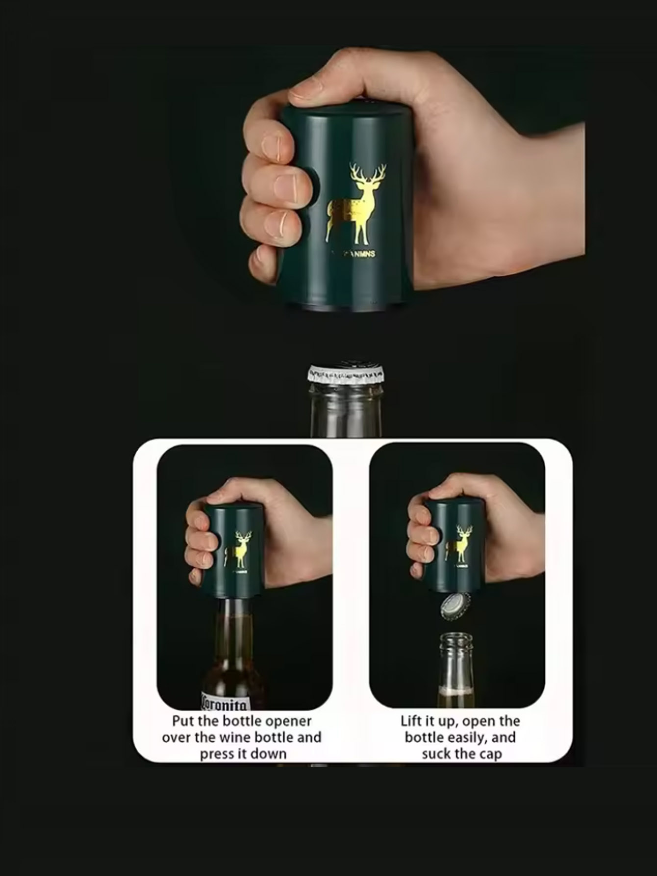 1 adet otomatik bira şişe açac - Wine Opener Electric incelemesi ve fiyatı