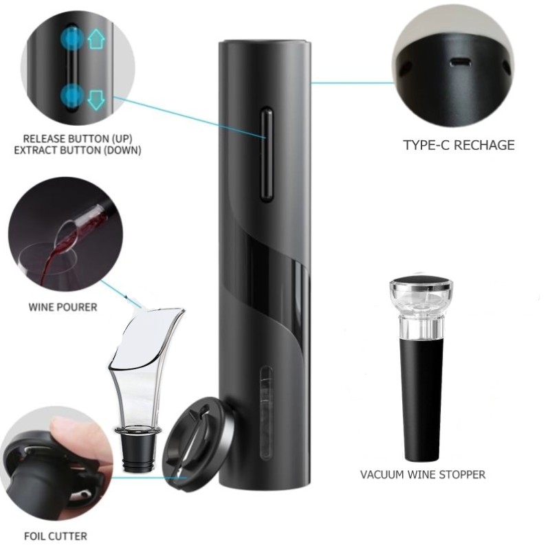 Şarj edilebilir Elektrikli Şar - Wine Opener Electric incelemesi ve fiyatı