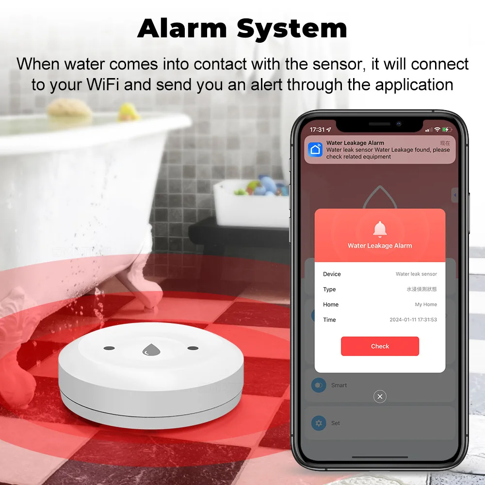 Tuya Zigbee Su Sensörü Su Kaça - Kitchen Appliances Video incelemesi ve fiyatı