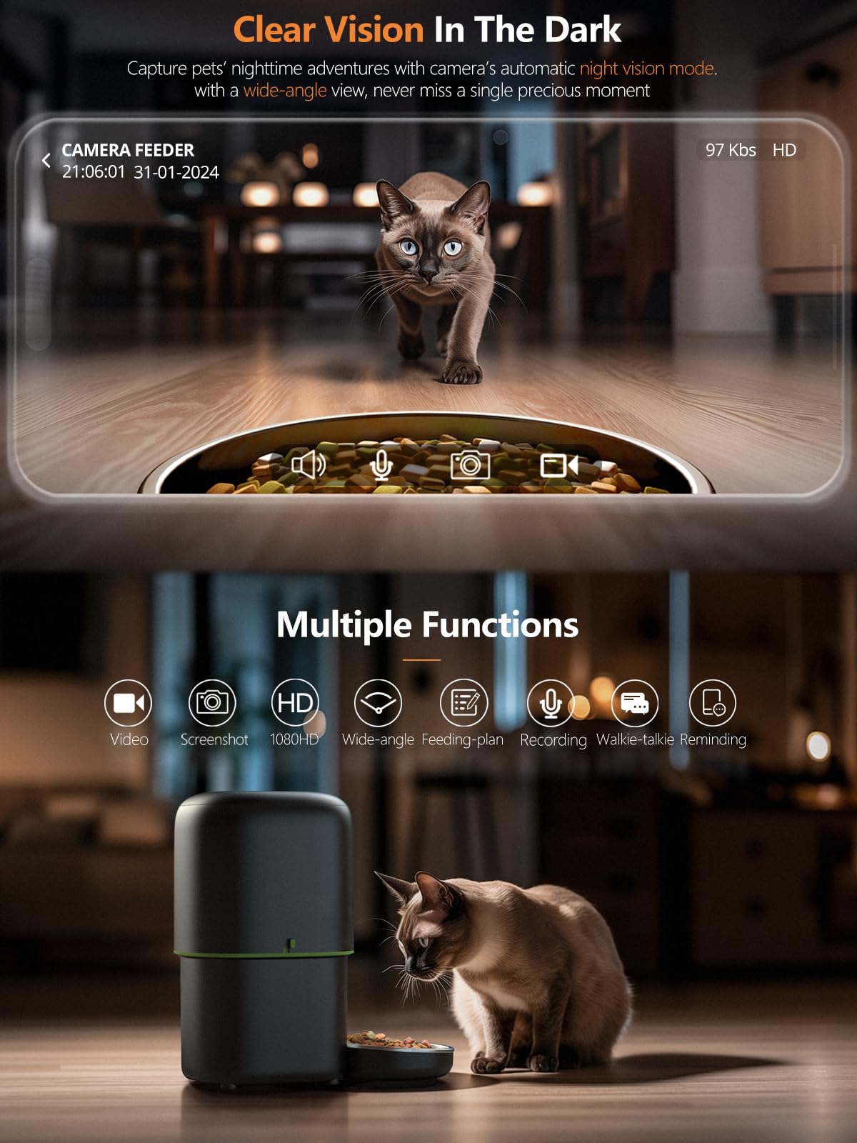Otomatik kedi besleyici kamera - Kitchen Appliances Video incelemesi ve fiyatı