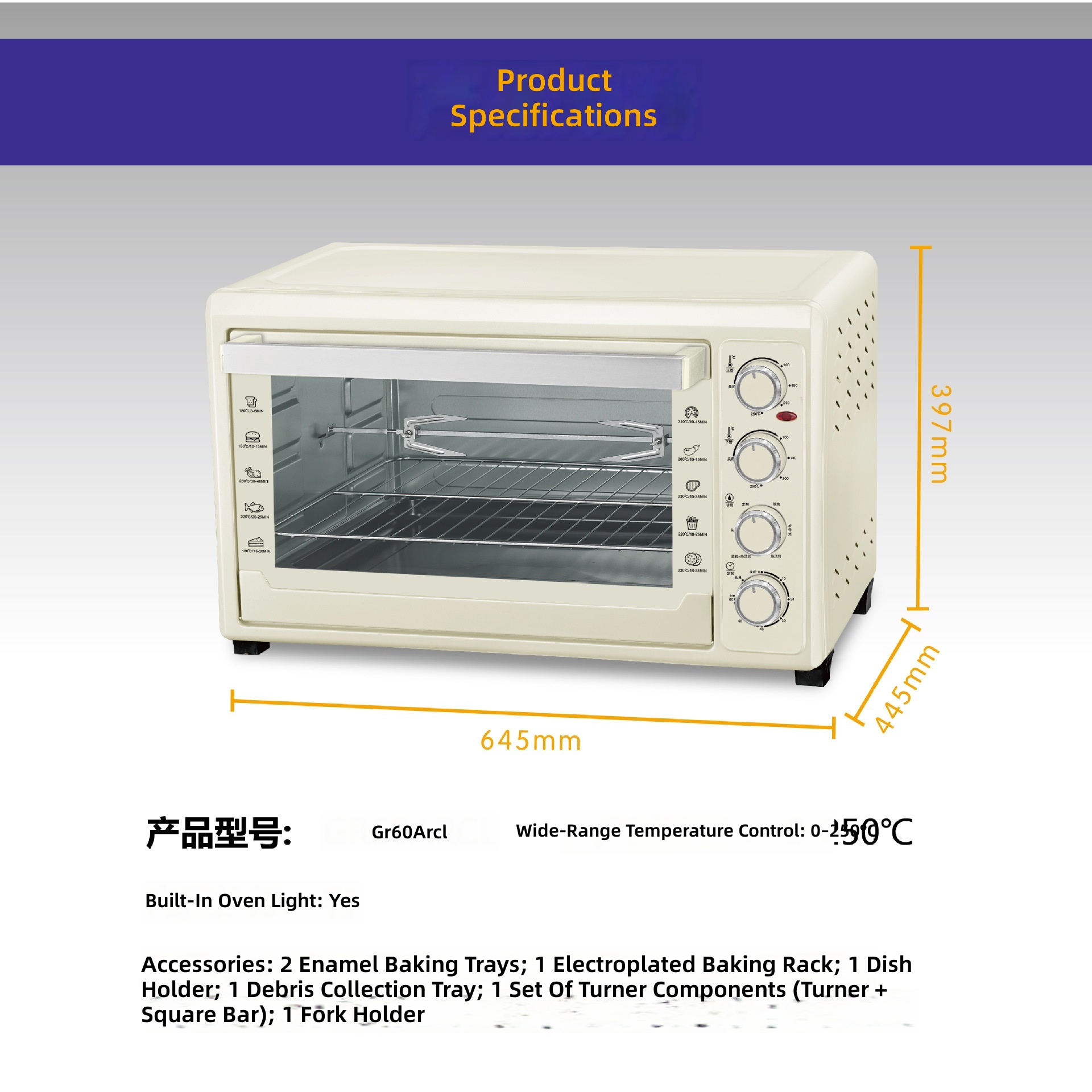 Elektrikli Fırın 60L, 4 Katman - Kitchen Appliances Ideas incelemesi ve fiyatı